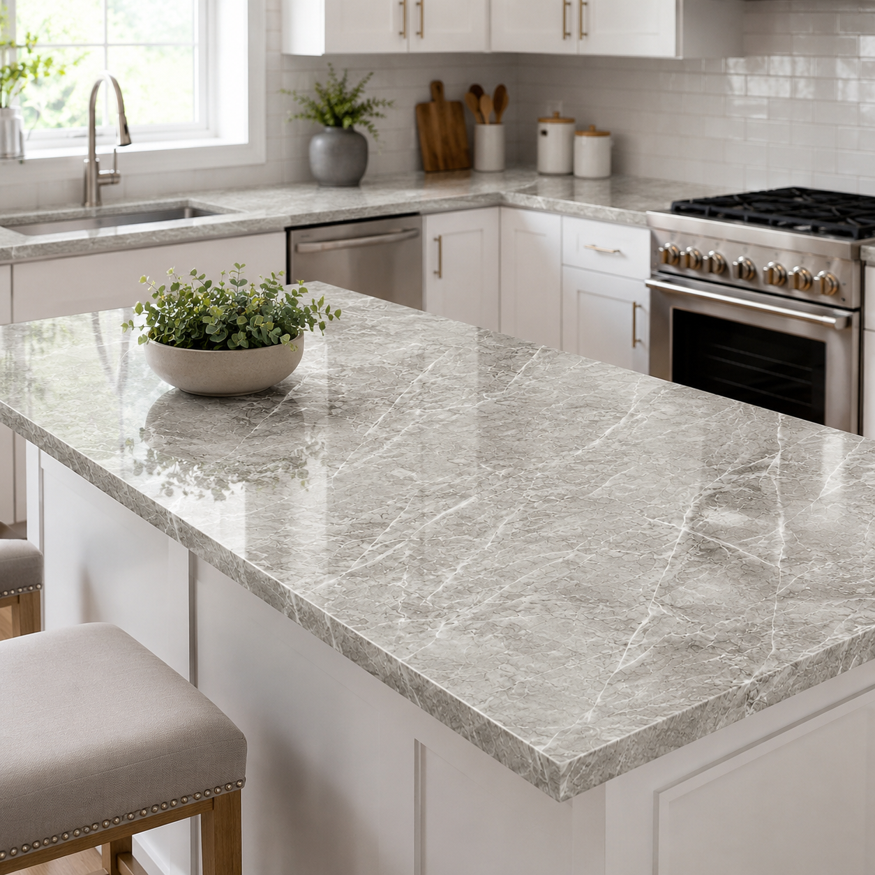 Ice Grey Marble Peel and Stick Contact Paper