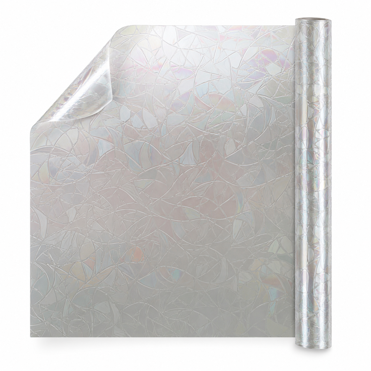 Rainbow Window Privacy Film, Stained Glass Cling,23.6in*118in