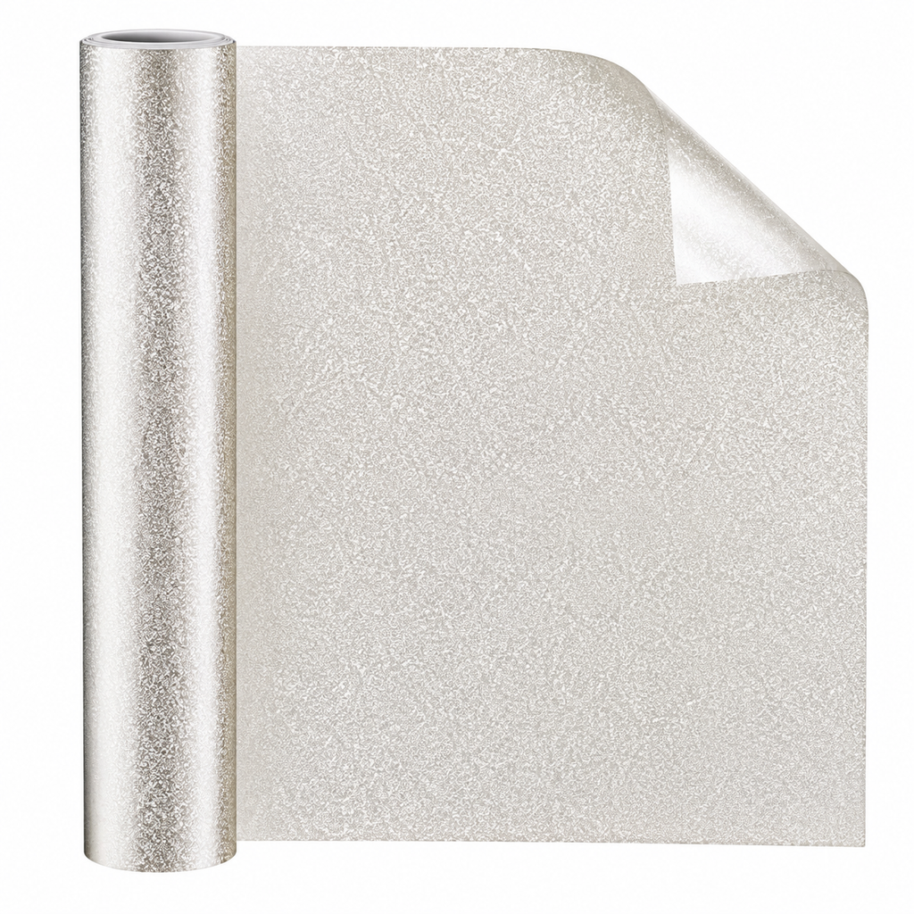 Frosted Window Privacy Film, Static Cling, Crushed Glass, 23.6 x 118 in
