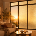 Frosted Window Privacy Film, Static Cling, Crushed Glass, 23.6 x 118 in