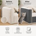 Self-Adhesive Cat Scratching Mat for Furniture, Cuttable Cat Scratch Protector for Sofa Couch Chair Wall, Peel and Stick Cat Scratcher Pad, 11.85 x 39.3 Inch, Dark Gray