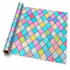Rainbow Stained Glass Window Film, Colorful Diamond Privacy Window Cling, Non-Adhesive Reusable Static Cling for Bathroom, Bedroom, Living Room and Glass Doors, 23.6 x 118 Inches