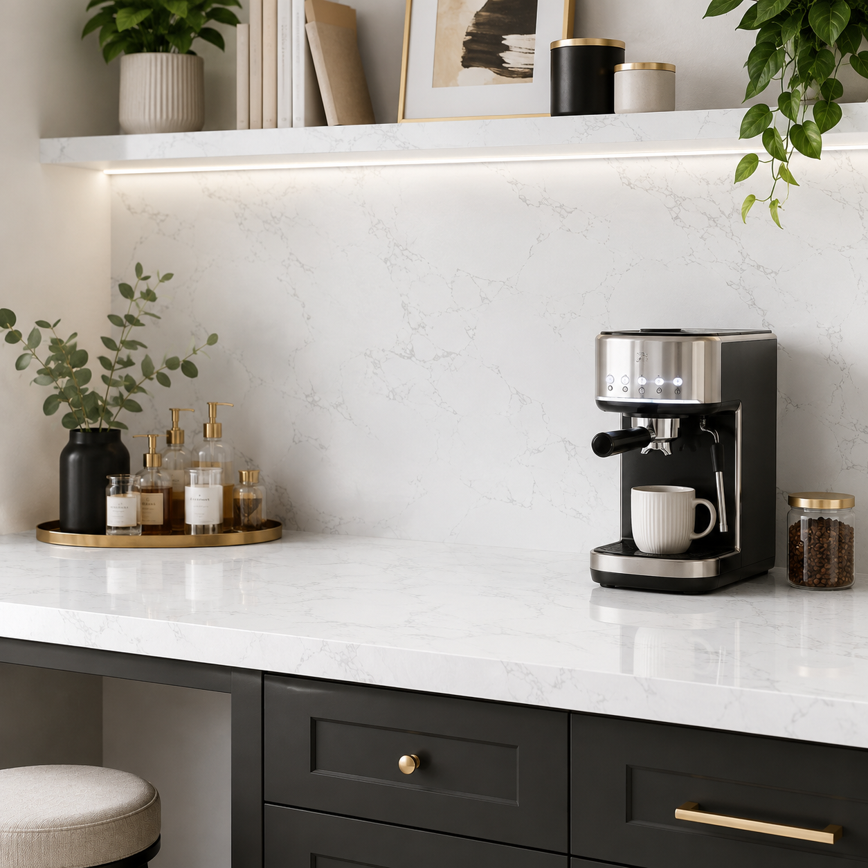 White Marble Peel & Stick Contact Paper