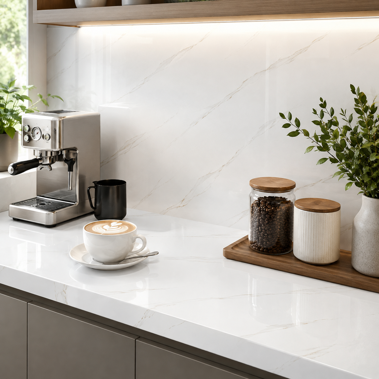 Jazz White Marble Peel and Stick Contact Paper